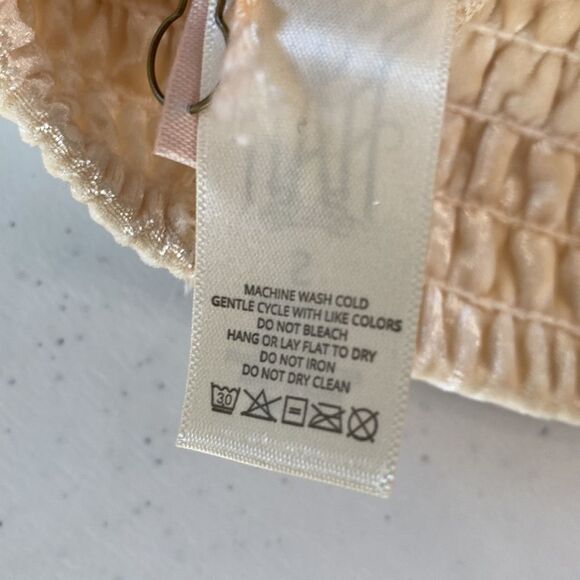 We Are HAH 1 Track Mind Crushed Velvet Jogger Pant in Almond Milk Slouchy Mesh - Picture 11 of 16